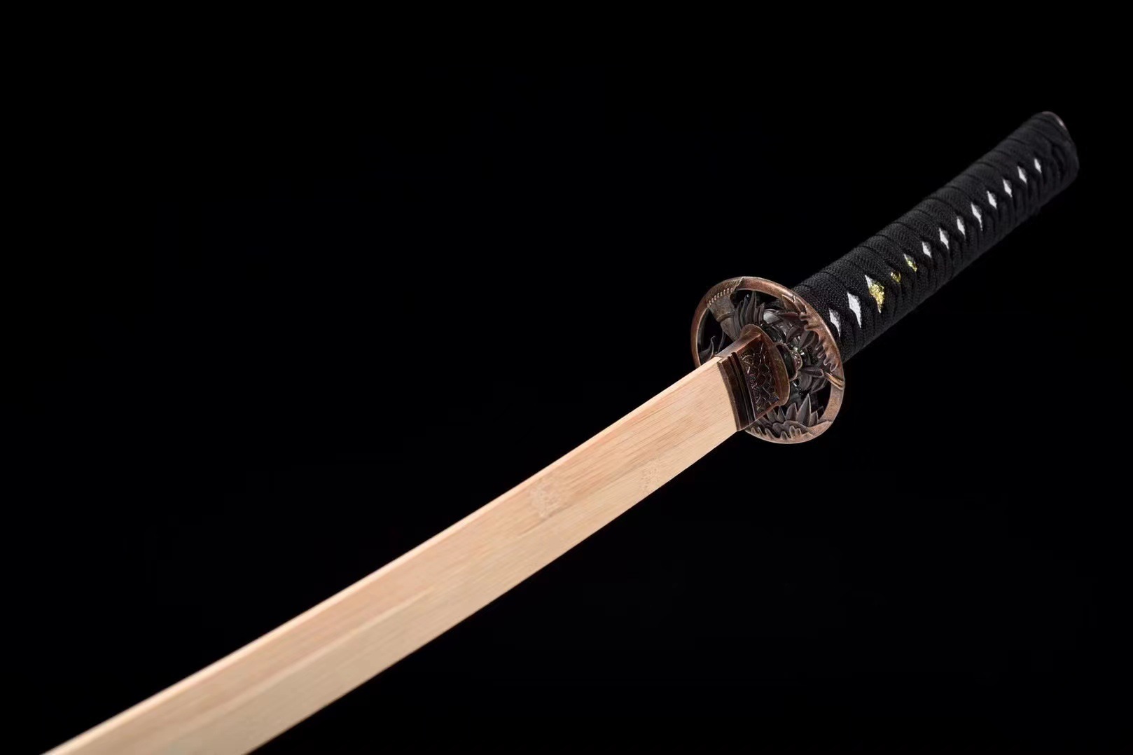 日式居合道一体木刀带鞘 竹刀剑道武术训练习道具 表演武士拨刀斩