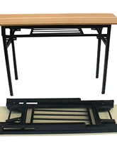 N6RS批发简易折叠桌架长方形桌腿家用弹簧桌腿支架双层会议桌架子