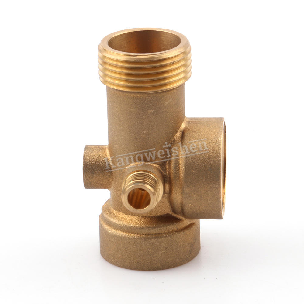 自动水泵专用异径五通接头配件加厚铜内外螺纹水暖五金机电连接件