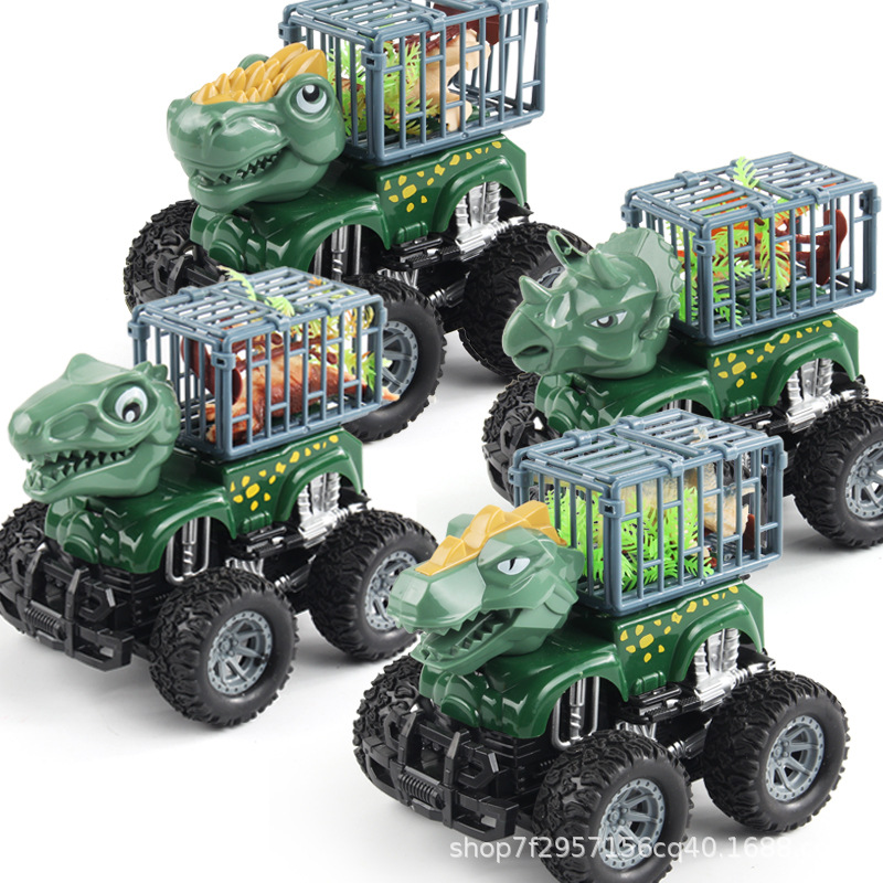 跨境恐龙运输车工程车儿童惯性汽车玩具霸王龙地摊夜市宝宝翻斗车