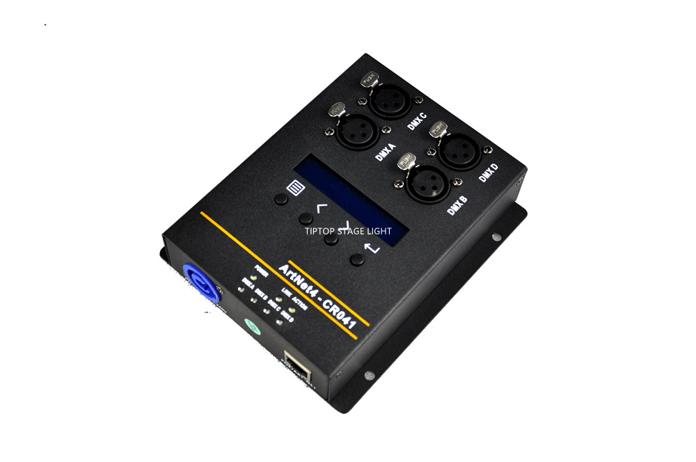 4路artnet舞台灯光控台 art-net-dmx512网络转化器 3芯信号插头