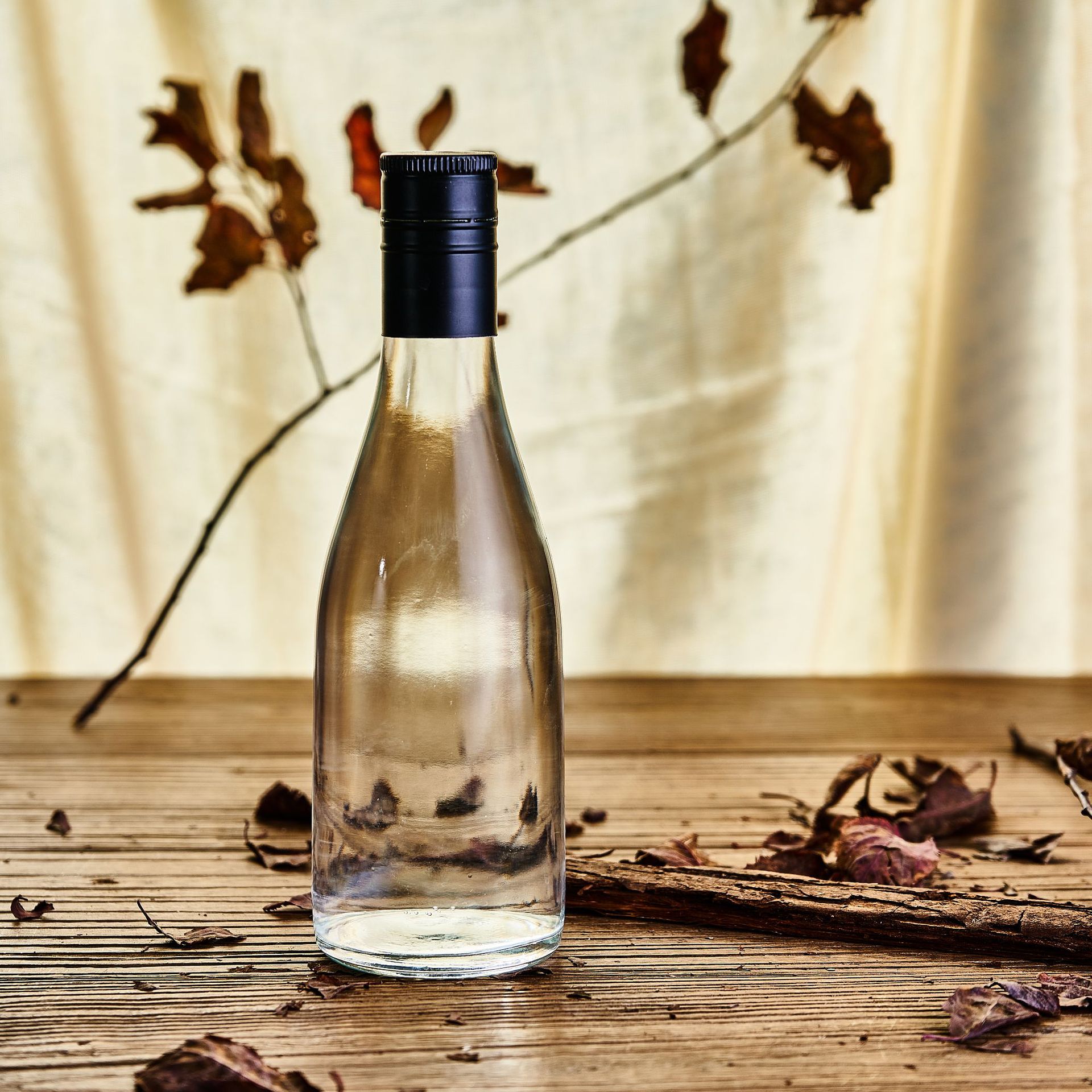 380ml小容量方形玻璃酒瓶威士忌瓶白兰地瓶杜松子酒瓶朗姆酒瓶