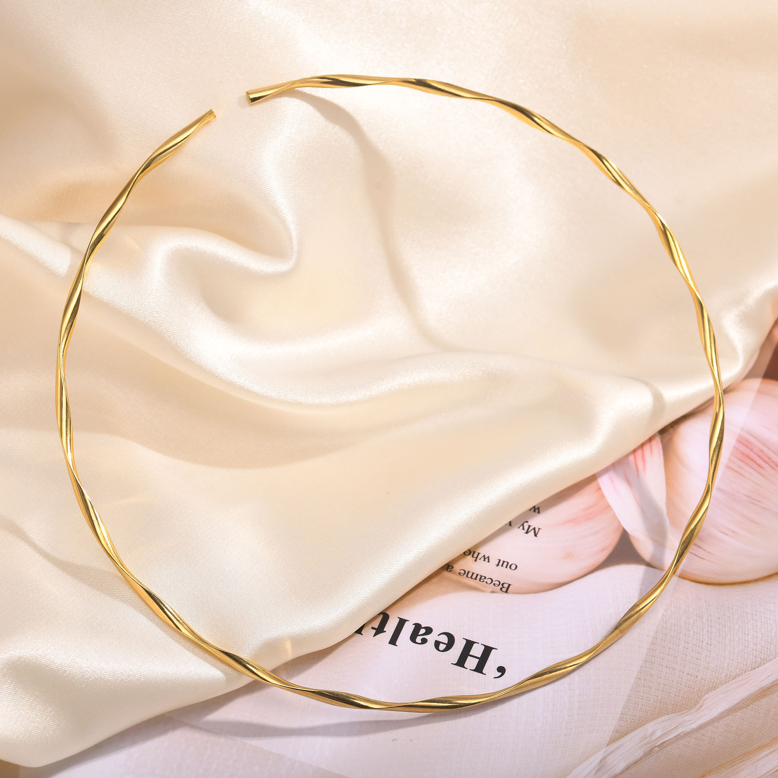 necklaces 女士项圈18k金色时尚个性麻花首饰批发 nc-1470-阿里巴巴