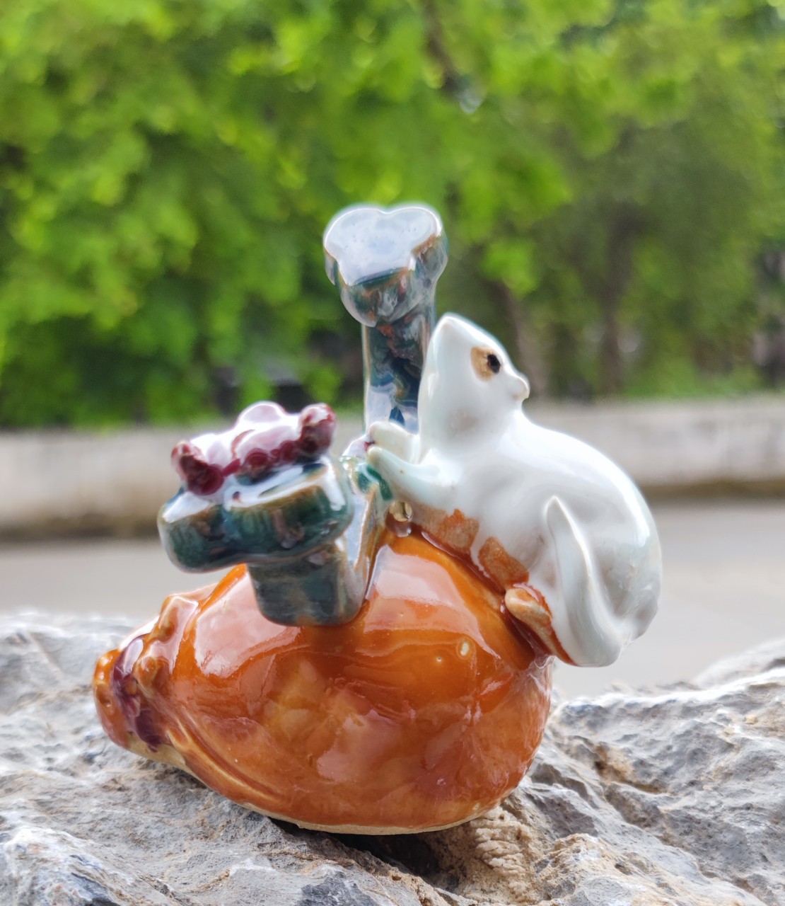 石湾陶瓷十二生肖鼠牛虎兔龙蛇马羊猴鸡狗猪风水家居摆设一件代发