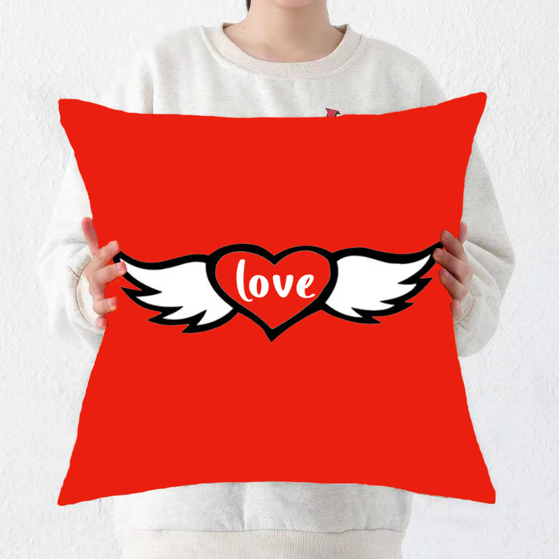 [Clothes] Hot Sale Valentine's Day Pillow Cover Amazon Home Cushion Office Bedroom and Living Room Decoration Pillowcase