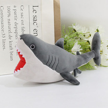 卡通海洋生物鲨鱼毛绒玩具挂件搞怪大白鲨巨齿鲨玩偶娃娃仿真礼物