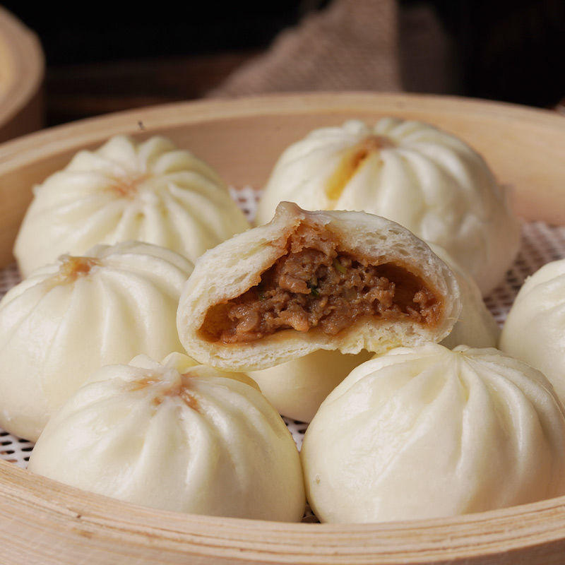 包子半成品批发商用小笼包大包袋装5斤小吃速食早餐店肉包子嵊州