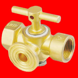 埃美柯铜三通旋塞阀 黄铜锅炉压力考克表旋塞三通阀铜阀门4分内丝