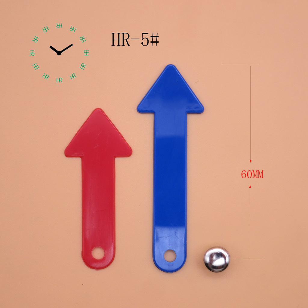 学校钟表教具塑胶钟针长度60mm小学生diy时钟5号塑胶指针
