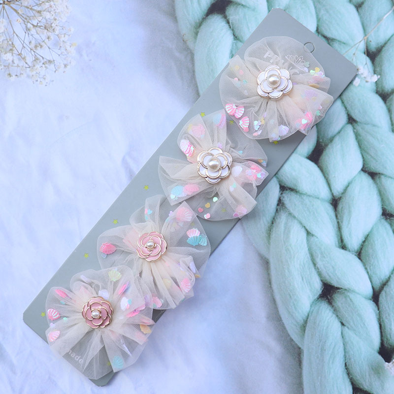 Korean Style Children's Flower Barrettes Cute Candy Color Baby Hair Clip Super Fairy Sweet Camellia Cloth Hair Accessories