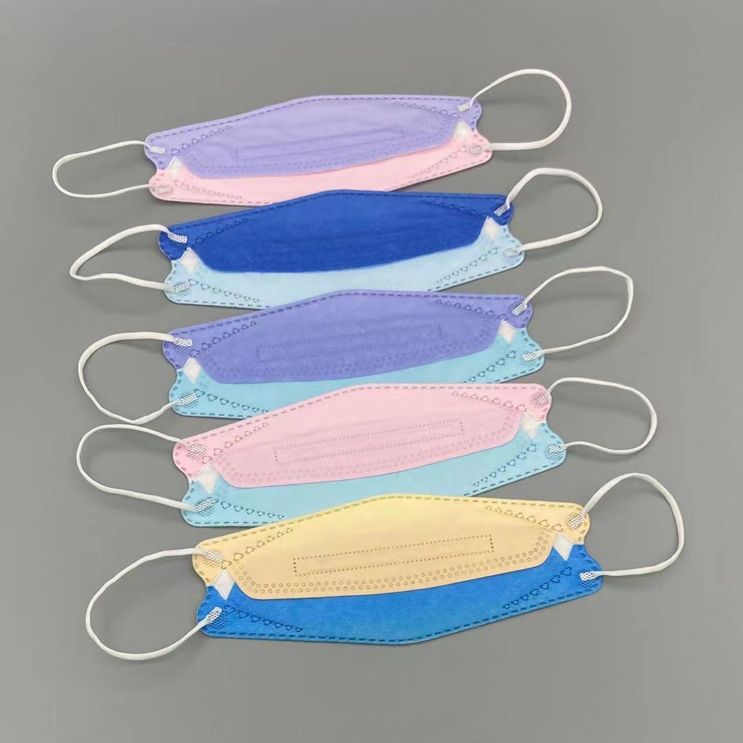 渐变色kf94口罩 一次性成人3d立体四层透气彩色kn95防尘口罩mask