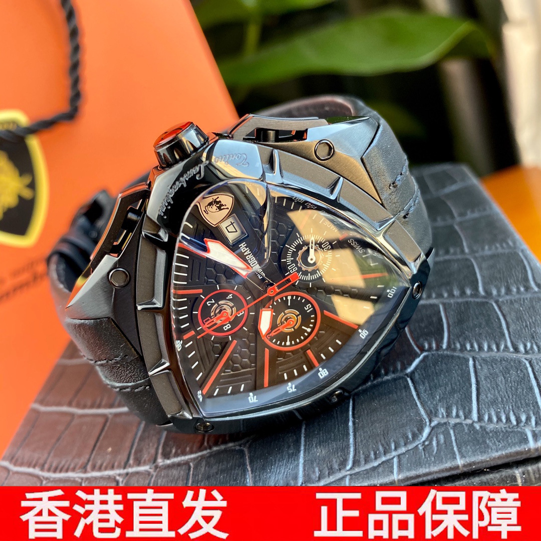 【香港发货】代购兰博基尼腕表运动男士手表三角盾牌十大