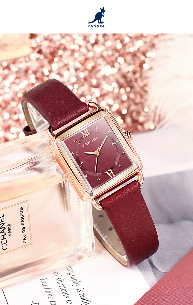 英国品牌坎戈尔袋鼠kangol全自动石英表女士手表学生防水-k620