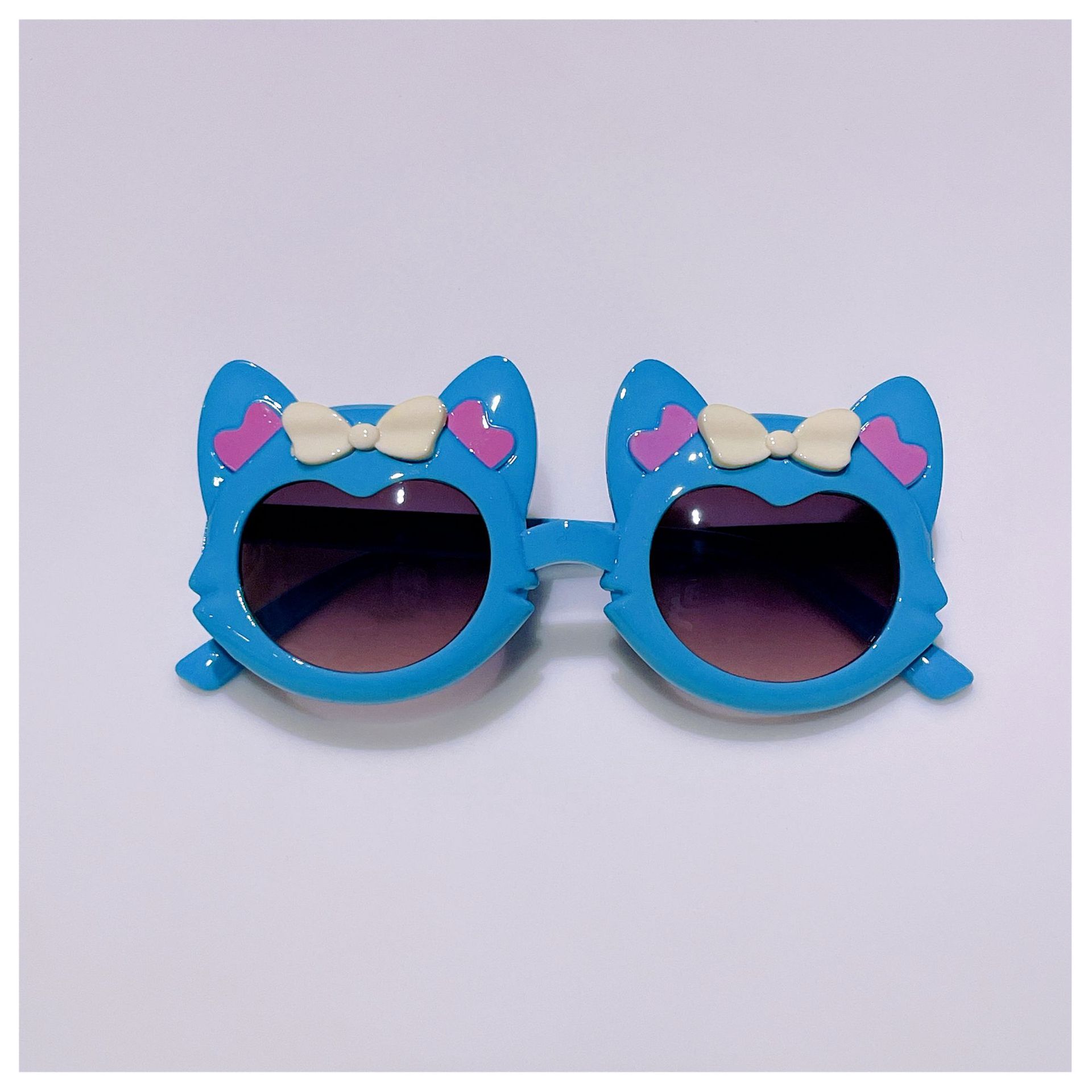 New Kids Sunglasses Cute Fox Color Bow Sunglasses Boys and Girls Summer UV Protection Sun Protection Glasses