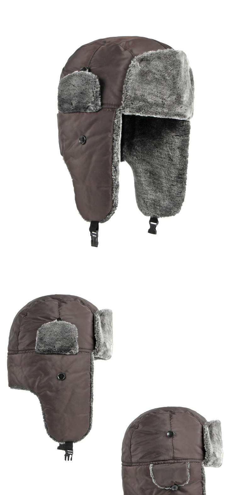 冬季帽子男女款大码雷锋帽加绒加厚护耳帽户外骑车防寒防风防雪帽