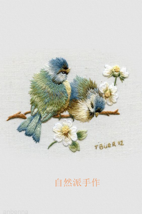 批发自然派手作热卖推荐崔西小鸟刺绣材料包diy手工家居摆件礼品