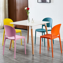 北欧餐椅家用塑料椅子现代简约成人洽谈书桌椅凳子靠背网红化妆椅