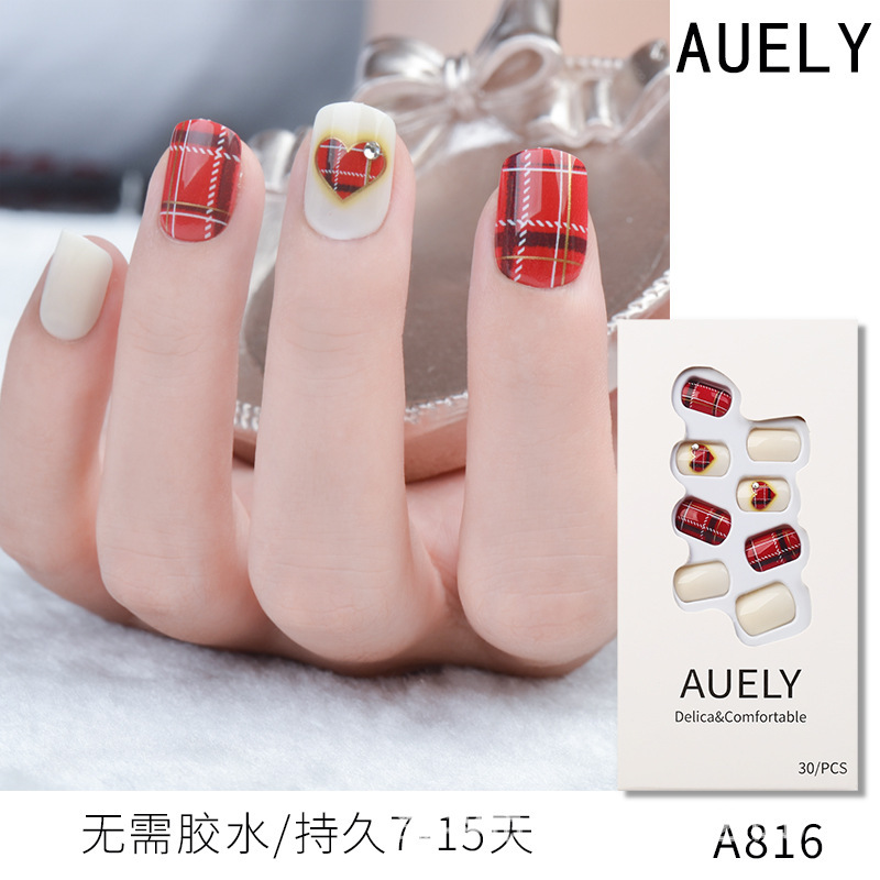 2023 Foreign Trade Exclusive for Nail Tips Wholesale Wearable Nail Stickers Wear Soft Armor 30 Pieces Wholesale