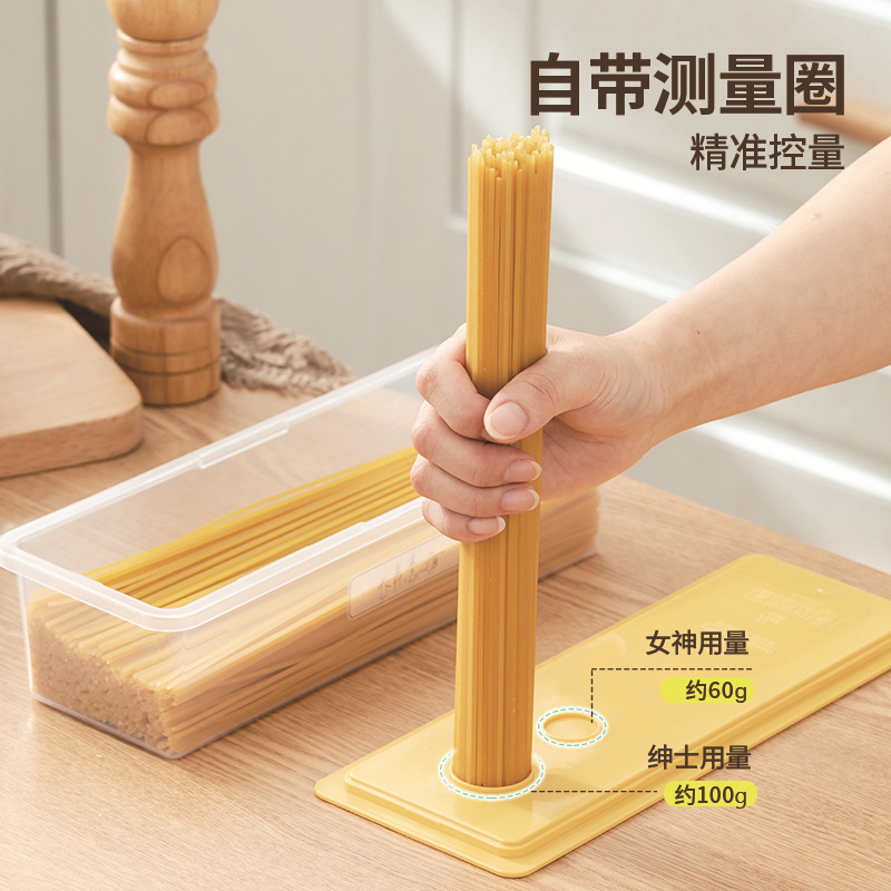 Japanese Noodles Storage Box Kitchen Pasta Noodles Refrigerator Crisper Food Grade Plastic Dry Noodles Storage Box