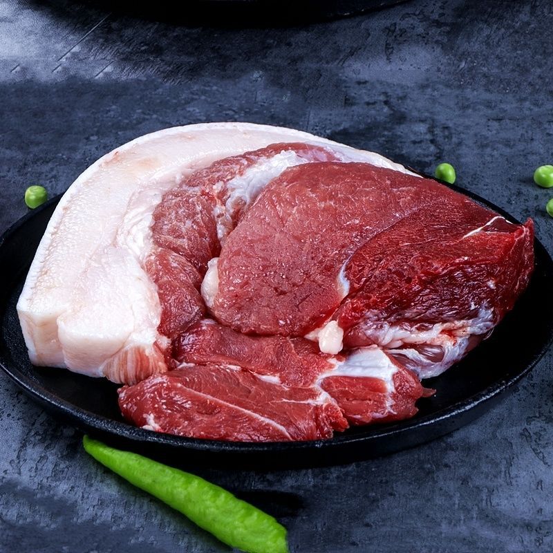 农村粮食饲喂的黑猪肉 山地放养的土猪肉 新鲜包邮到家
