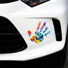 创意汽车贴纸划痕遮挡车贴彩虹F1内饰贴车身涂鸦个性车窗装饰
