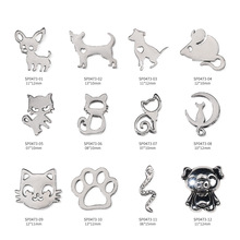 跨境新款猫咪美甲合金饰品狗狗猫爪米老鼠可爱迷你动物指甲装饰品