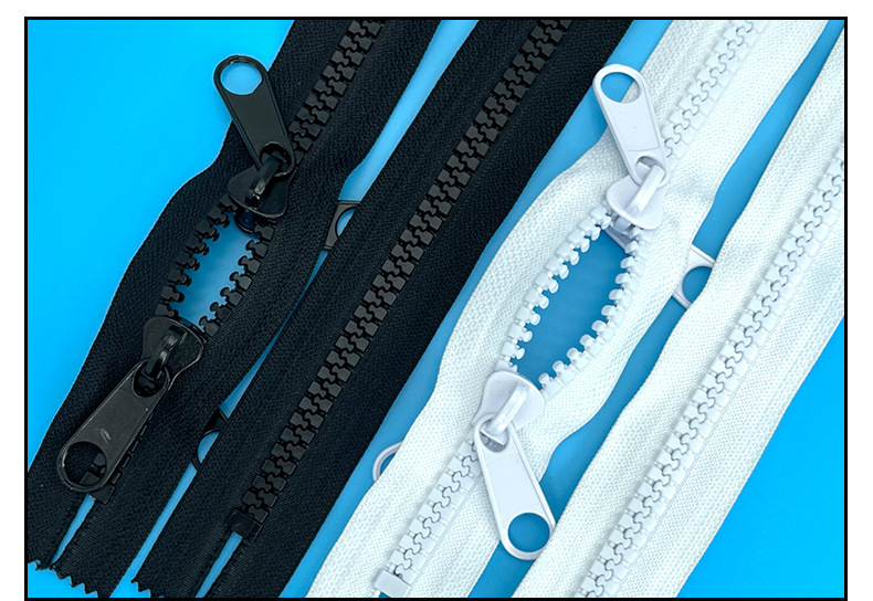 树脂拉链10号双面双头双闭尾拉箱包长拉链时装服饰羽绒服粗牙拉錬