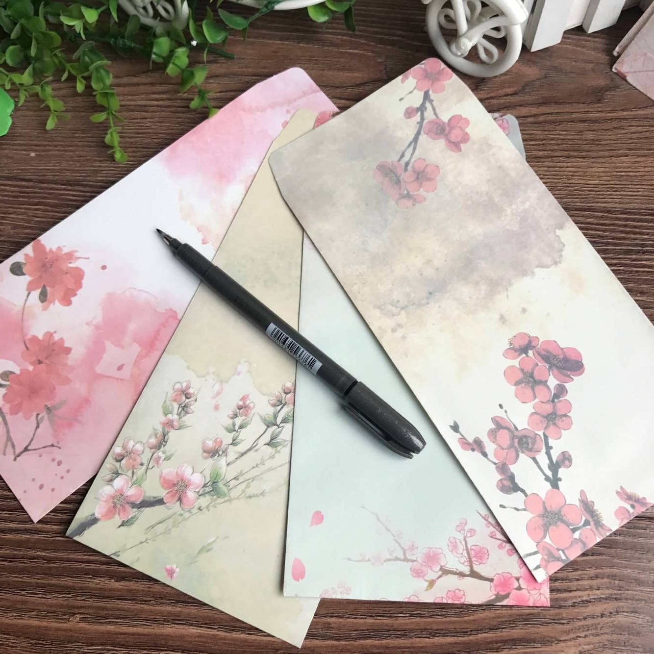 16开复古信纸 浪漫情书 古风信纸信封 古典彩花信纸 信笺纸