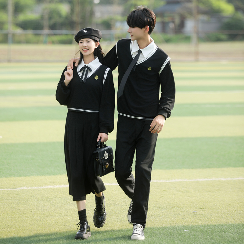 情侣装卫衣套装初高中学生舞台演出班服秋冬季学院风合唱jk制服潮