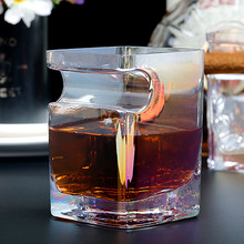 创意欧式轻奢方形水晶玻璃杯雪茄威士忌酒杯酒吧洋酒杯烈酒杯酒具