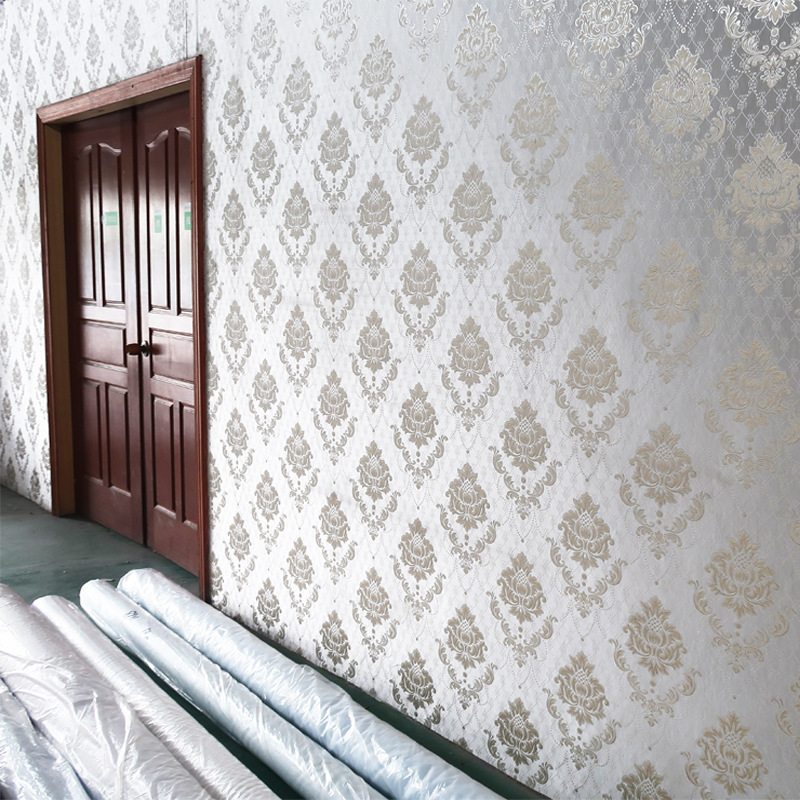 64件慕夏素色无缝墙布 大理石花纹中式简约田园树枝色提花无缝壁布￥7