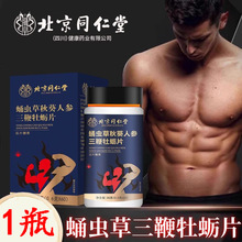 北京同仁堂朕皇蛹虫草秋葵人参三鞭牡蛎片36克男性滋补品一件代发