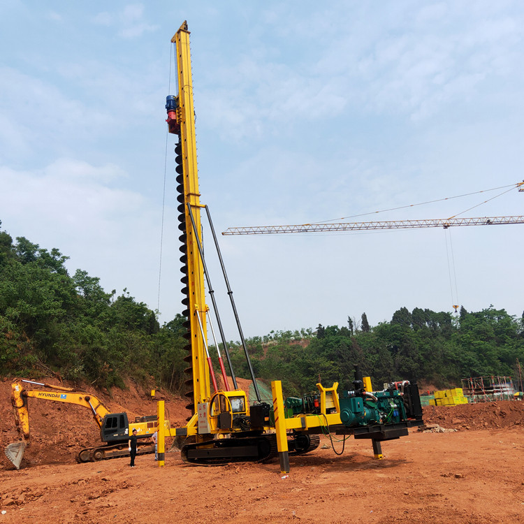 长螺旋引孔钻机履带全液压长螺旋打桩机现货地基长螺旋引孔钻机