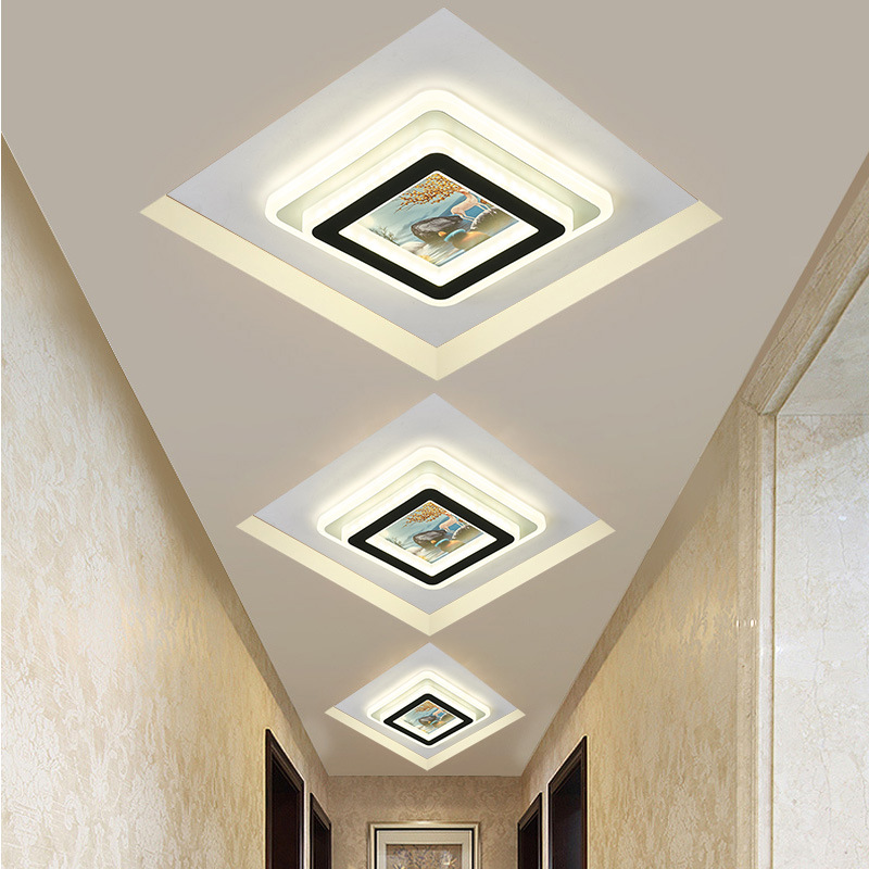 走廊过道灯简约现代创意吸顶led嵌入式筒灯射灯入户玄关灯阳台灯-报价