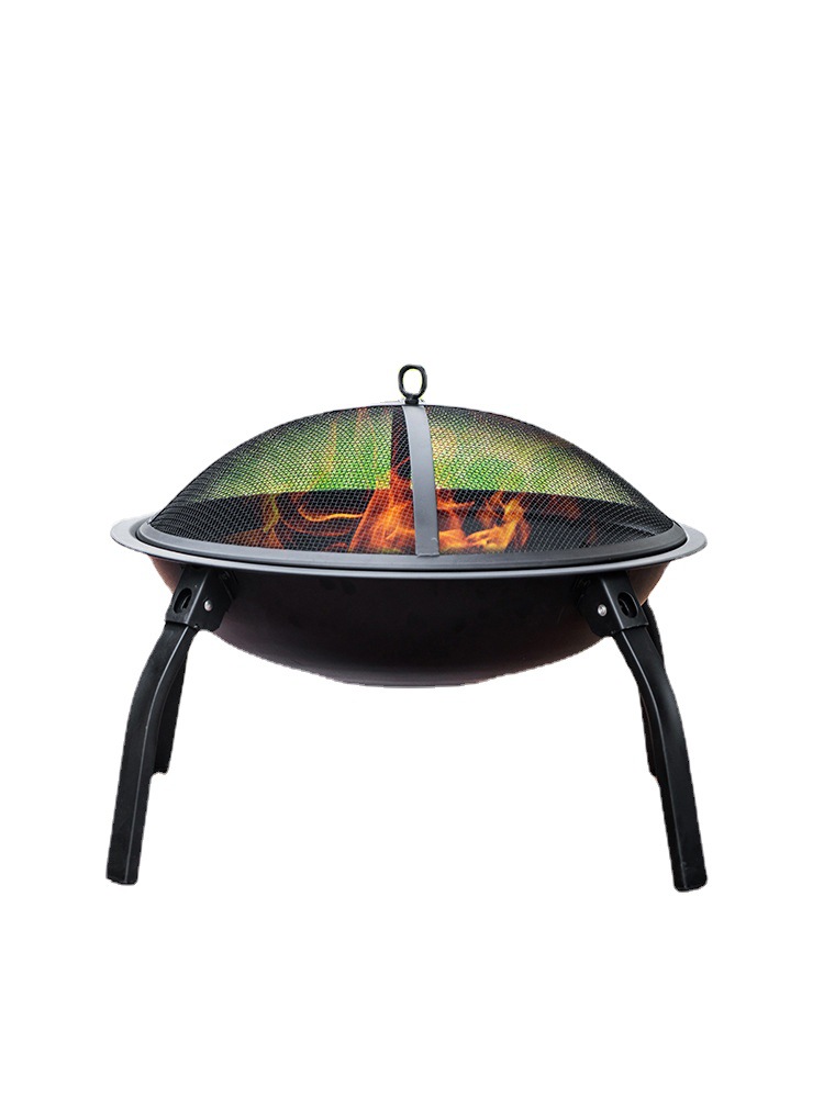 可折叠家用烤火炉庭院别墅取暖炉户外木炭烧烤炉室内烤火盆烧烤架