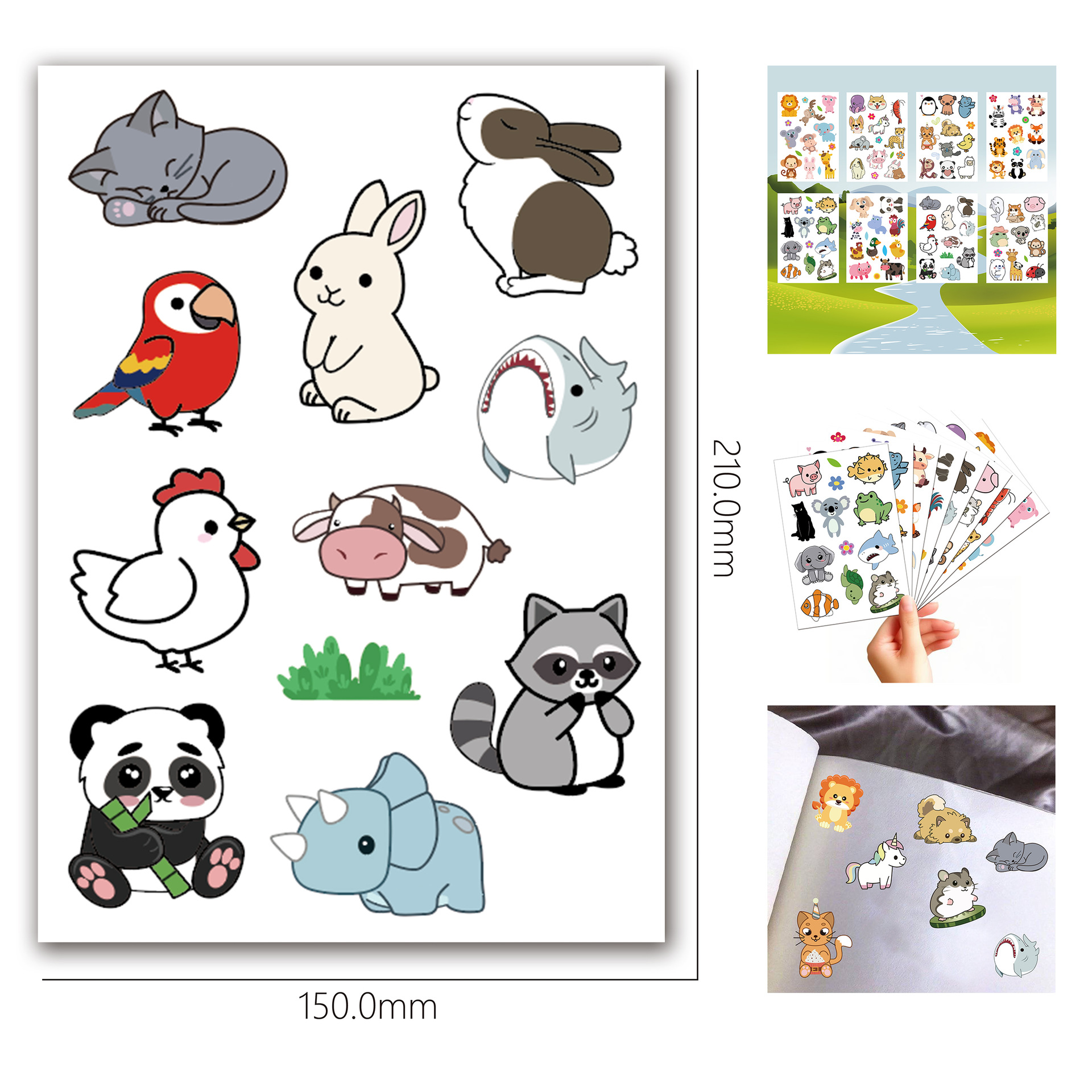 Mini Animal Stickers Parent-Child Interaction DIY Creative Game Children Gift Gift Stickers TZ-DIY-DW-DW-6