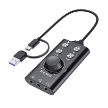 7.1手机直播变声器迷你版声卡一键美音打游戏K歌直播Tik Tok等