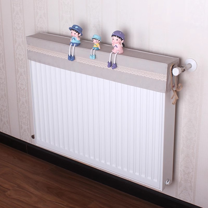 0wyv暖气片罩简约现代灰色防熏黑暖气罩老式暖气套布艺防尘罩装饰