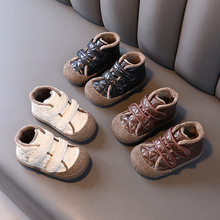 宝宝棉鞋冬季加绒1一2-3岁男小童高帮板鞋婴儿学步鞋女童鞋保暖鞋