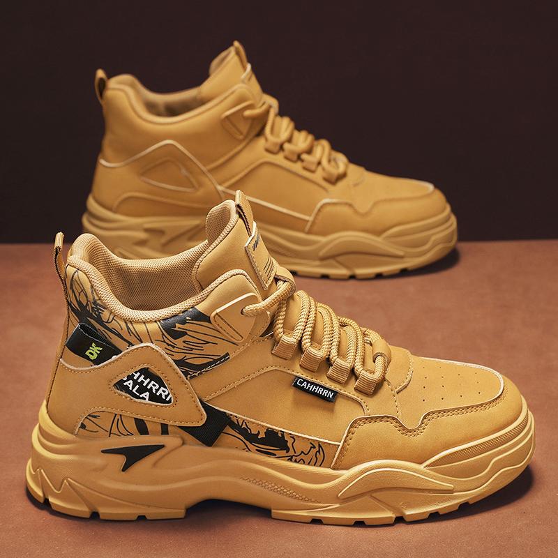 autumn and winter new men‘s high-top tooling martin shoes british platform casual dad martin boots live outdoor men‘s boots