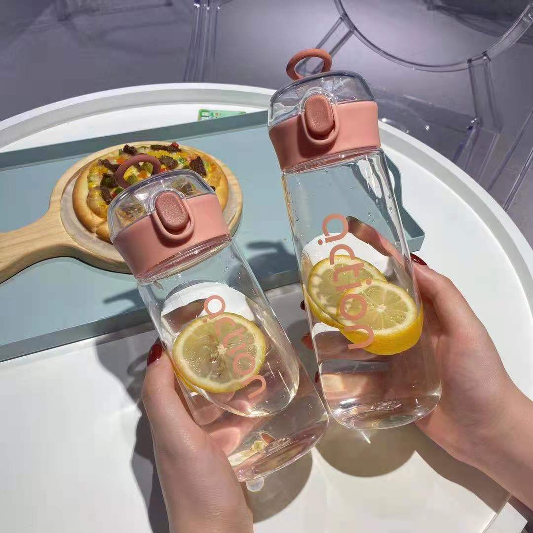 简约ins风塑料杯户外便携运动水杯吸管杯耐摔高颜值女生礼品杯子