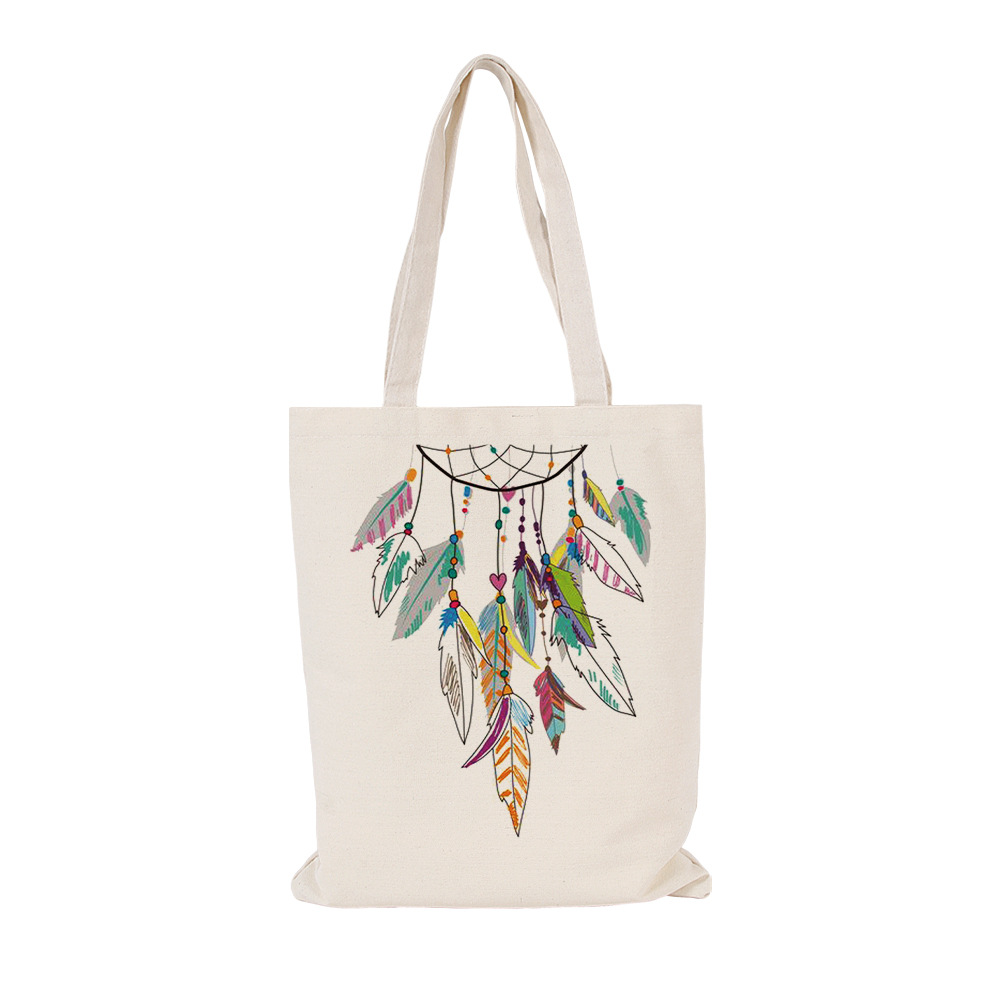 New Dreamcatcher Canvas Handbag Shoulder Bag Women's Beach Bag Shopping Bag Tote Bag Canvas Bag Canvas Bag