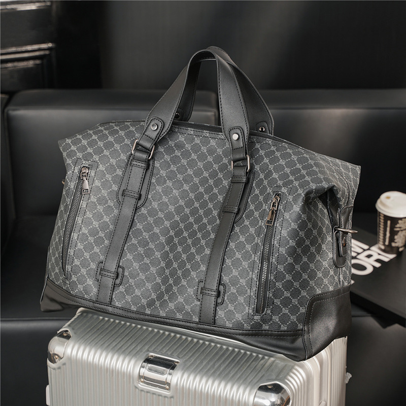 New Men's Messenger Travel Bag Casual Pu Leather Fashion Shoulder Bag Handbag Large Capacity Fitness Bag Men's Bag