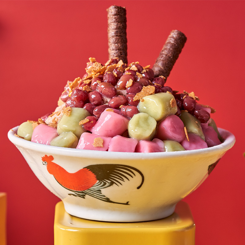 米雪太妃椰香白雪冰汤圆冰基底粉杨枝甘露商用雪花冰雪冰粉原料