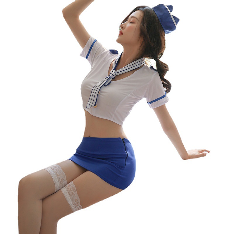 Adult Supplies Sexy Lingerie Sexy Stewardess Uniform Role Play Seductive Passion Sailor Board Game Set Female