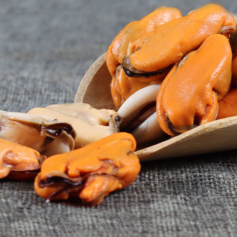 当季冷冻无壳贻贝海虹肉新鲜带膏黄海鲜水产青口贝500g顺丰包邮