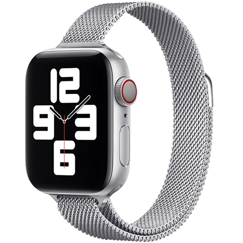 适用于苹果表带apple watch7米兰尼斯钛金钢带iwatch7/se手表表带