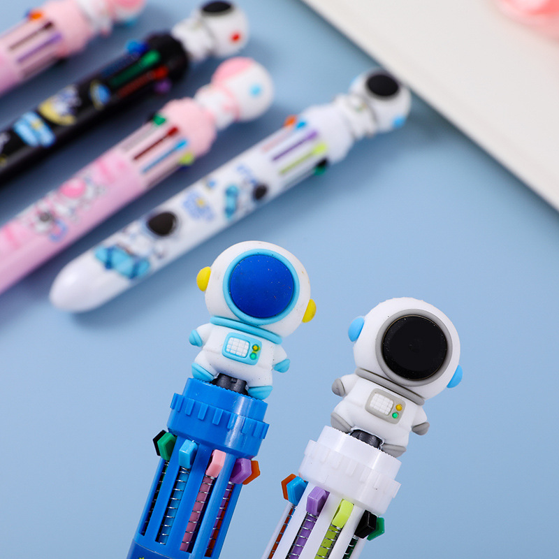 Student Astronaut Ten-Color Ballpoint Pen Student Journal 10 Color Pen Creative Spaceman Press Color Multi-Color Pen