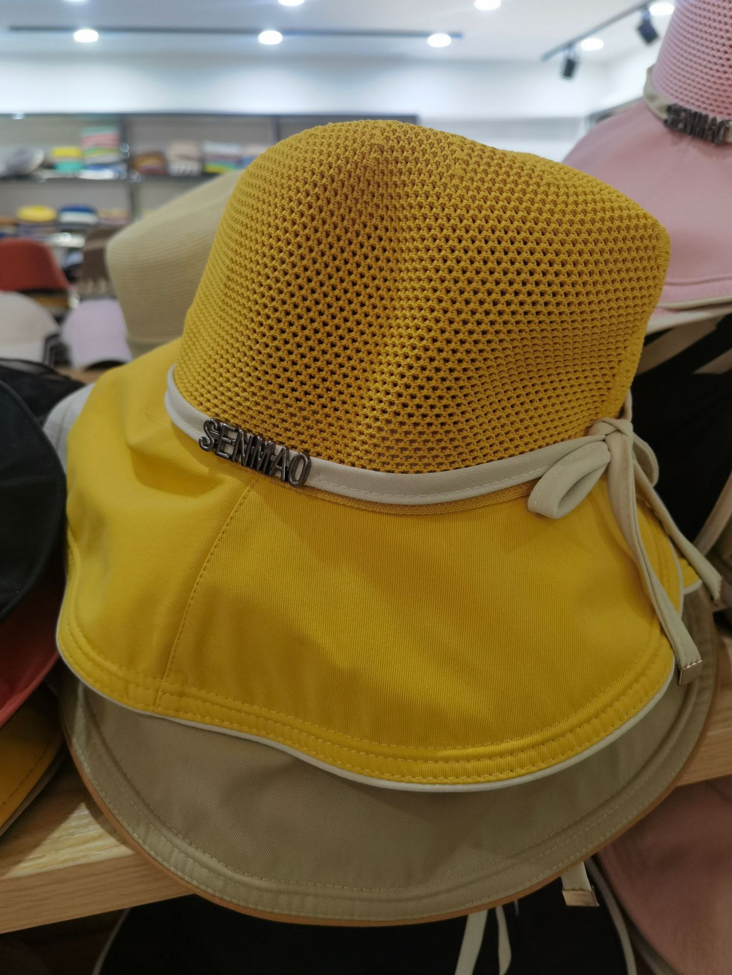 Japanese Style Hollow out Stitching Bucket Hat Summer Thin Ventilation Cap Women's Foldable Sun Hat Face-Looking Small Sun Hat