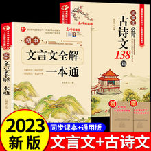 2024年初中必背古诗文138篇和文言文全解一本通人教版初中生